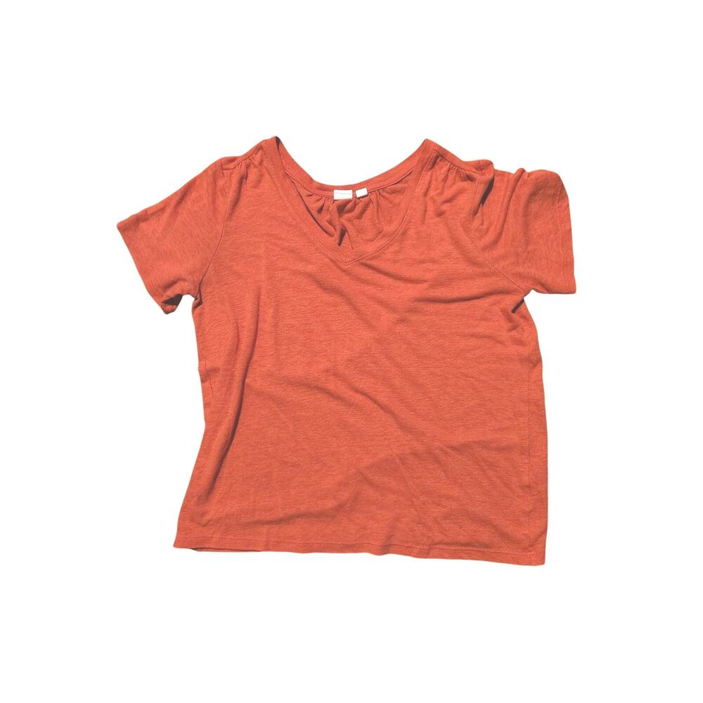 GAP Orange V Neck Tee Small Short Sleeve Casual Soft T Shirt